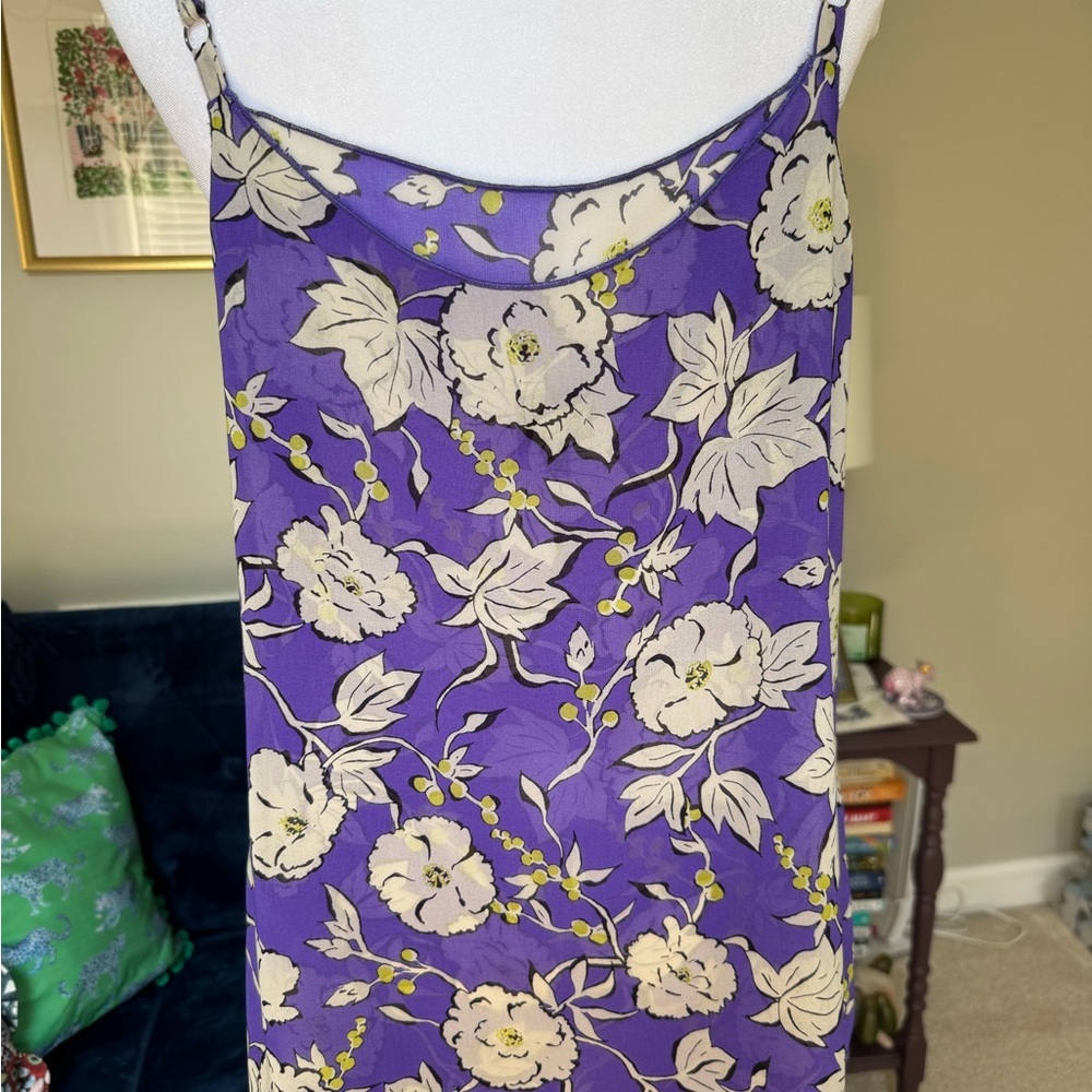 CABI Floral Purple Women's Top style 5544 - Picture 6 of 8